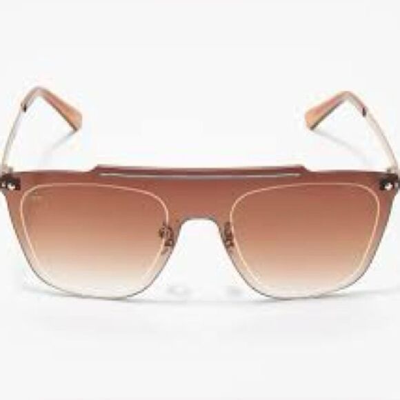 Prive Revaux NEW Shady Business Rimless Sunglasses Brown - Picture 2 of 7